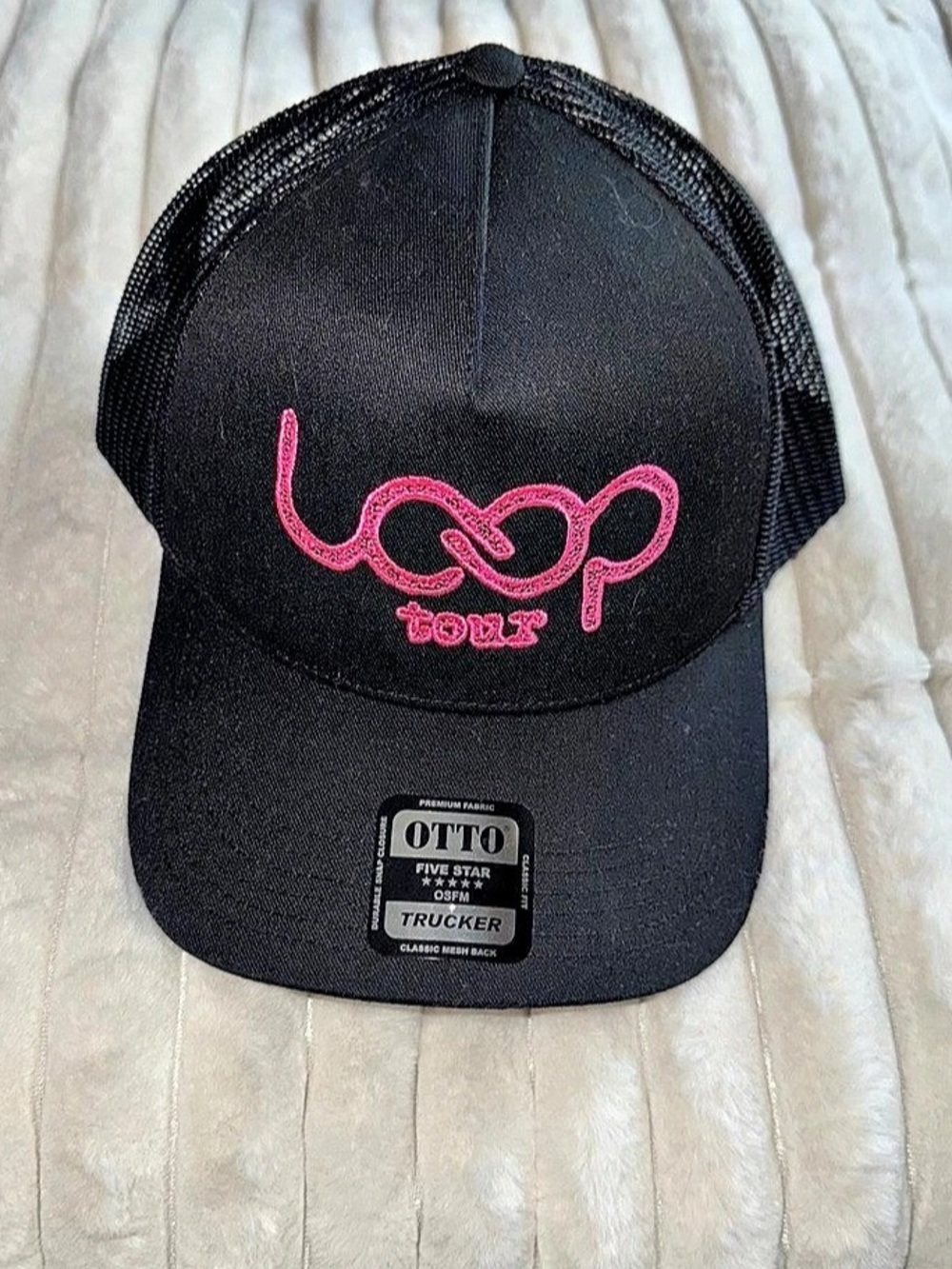 Ed Sheeran LOOP Tour 2026 Black Pink Trucker Hat Concert Merch